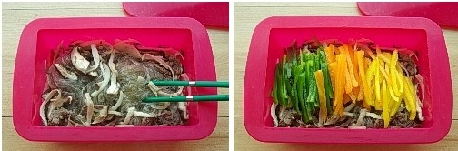 잡채, 실리콘찜기로 하는 초간단잡채~~♬