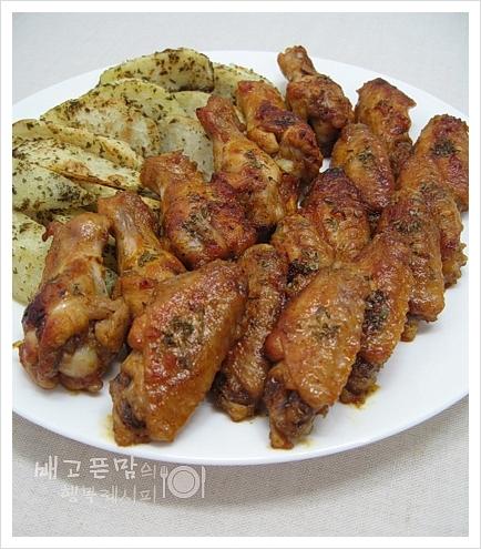 바베큐 치킨과 웨지감자